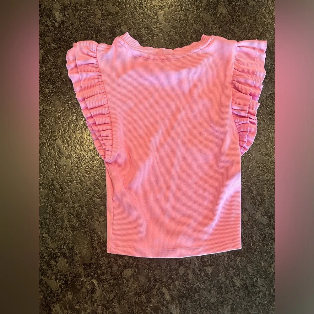 Zara Pink Ruffle Top - Picture 2 of 3